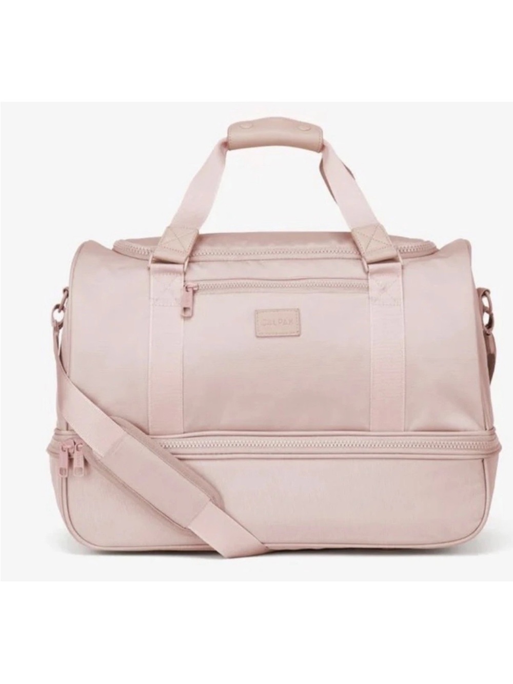 Calpak Stevyn duffle bag with shoe compartment pink